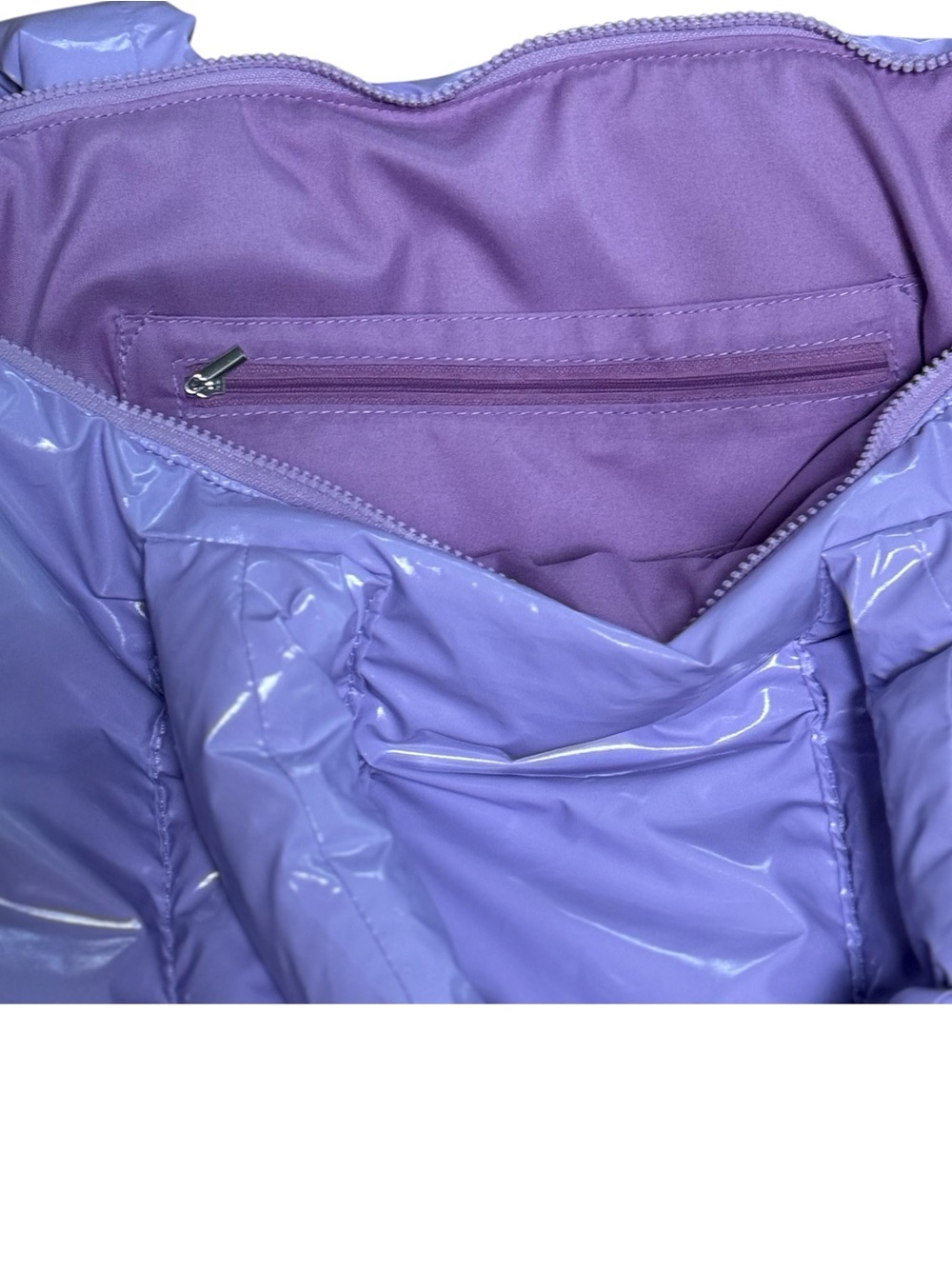 Urban Outfitters Bryn Lavender Quilted Puffy Tote - Picture 4 of 5